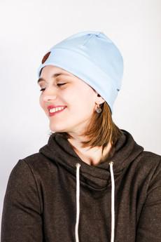 Sustainable beanie hat Basel, light blue via Frija Omina