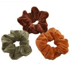 Scrunchies - hair ties - set of 3 - brown colours via Frija Omina