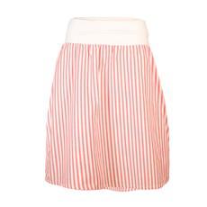 Organic skirt Freudian, summer stripes red / white via Frija Omina