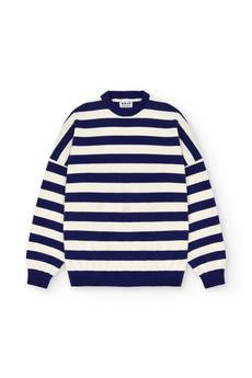 Navy stripes sweater via NWHR