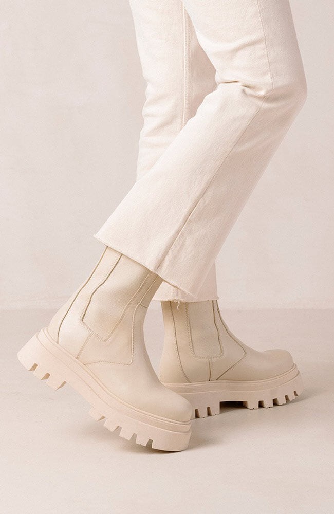 Boots made with sustainable leather