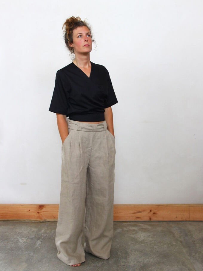 Breezy linen trousers for a summer capsule wardrobe