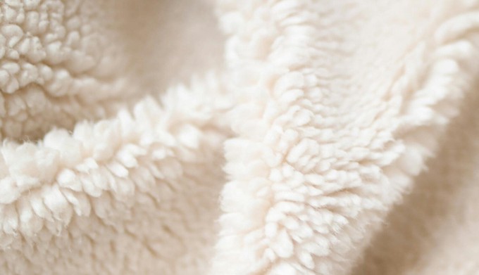 Fleece material made with polyester