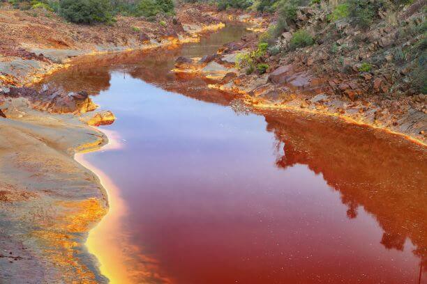 Red river due to toxic fashion dyes