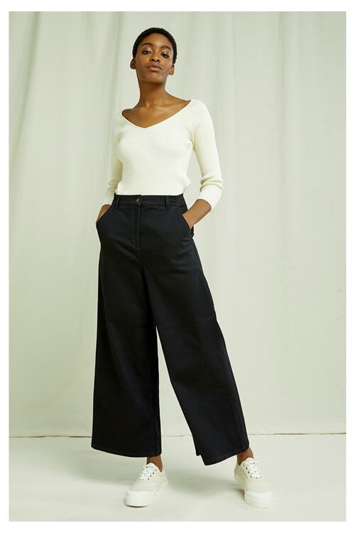 Womens Sustainable Flared Trousers  EcoFriendly Fashion
