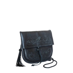 Embroidered Mini Leather Berber Bag from Abury