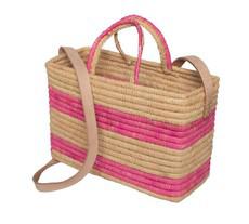 Raffia Summer Basket in Rosé, Nature - Fashion Week Sale via Abury