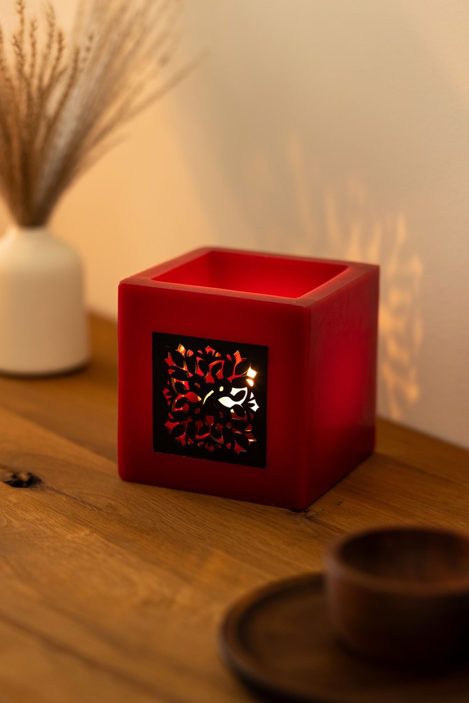 Small Wax Lantern with Wooden Window from Abury