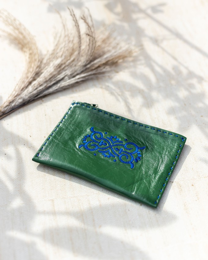 Embroidered Leather Pouch from Abury