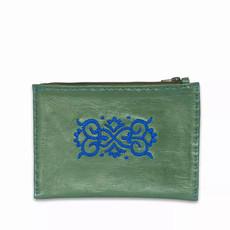 Embroidered Leather Pouch via Abury