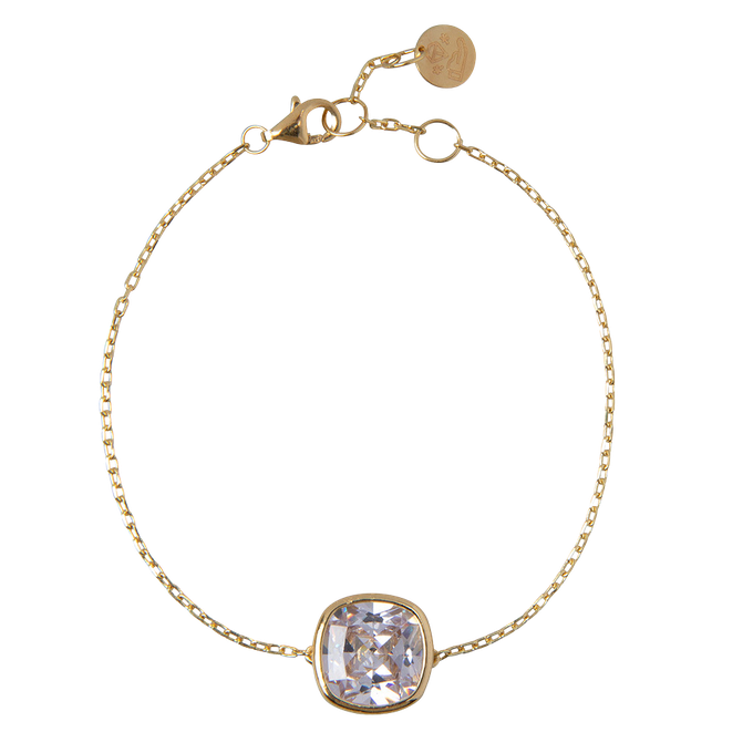 Pretty Cushion | Bracelet | Gold Zirconia from AdornPay