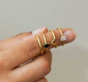 It's a Stone Thing | Ring | Gold Zirconia from AdornPay