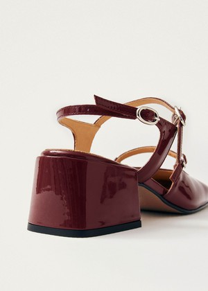 Withnee Onix Burgundy Leather Pumps from Alohas