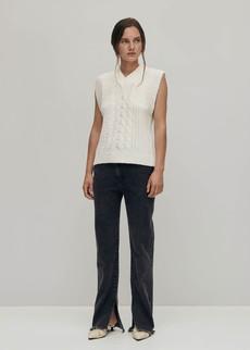 Cosy White Tricot Vest via Alohas