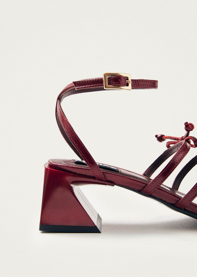 Luzelle Onix Burgundy Leather Sandals from Alohas