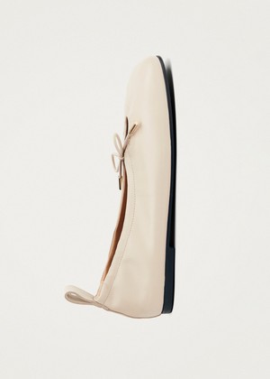 Rosalind Cream Leather Ballet Flats from Alohas