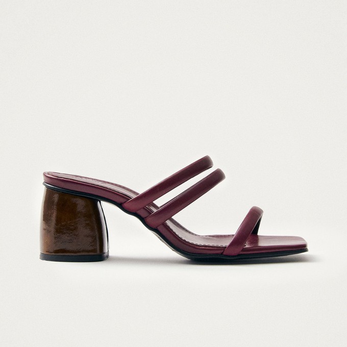 Indiana Bare Burgundy Leather Sandals from Alohas