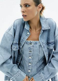 Troyes Blue Denim Tank via Alohas