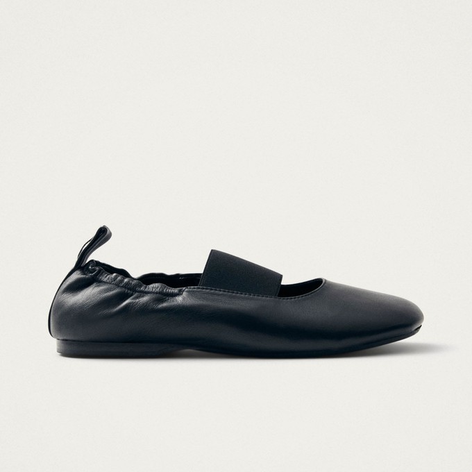 Sutton Black Leather Ballet Flats from Alohas