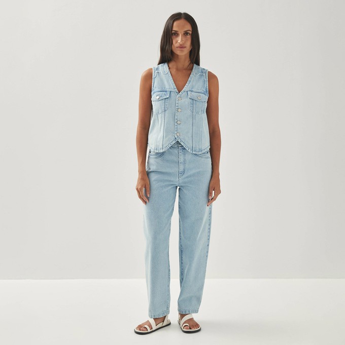 Lorenza Light Blue Denim Trousers from Alohas