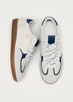 Tb.490 Rife Grain White Navy Leather Sneakers from Alohas