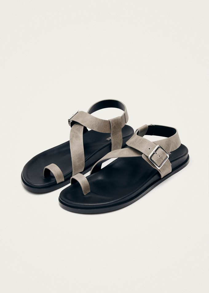 Siren Vintage Grey Leather Sandals from Alohas