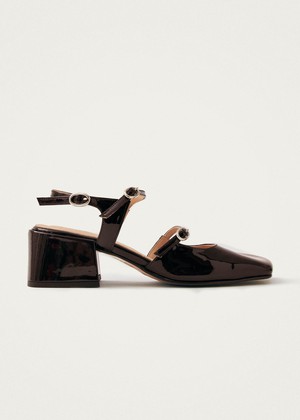 Withnee Onix Brown Leather Pumps from Alohas