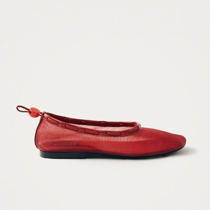 Gill Mesh Red Ballet Flats from Alohas