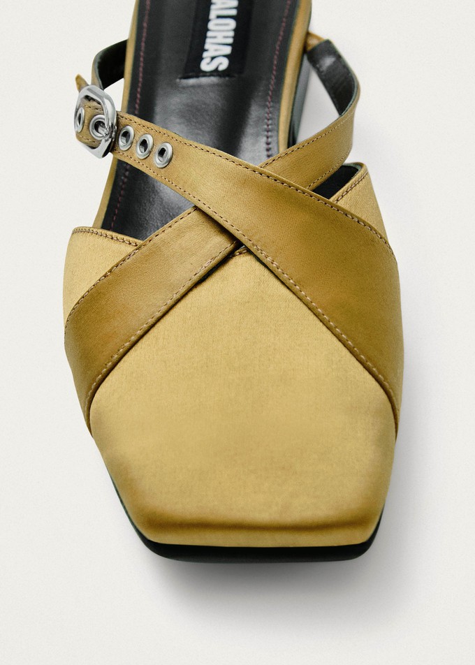 Adria Silky Gold Mules from Alohas