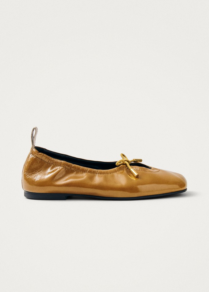 Rosalind Onix Caramel Leather Ballet Flats from Alohas