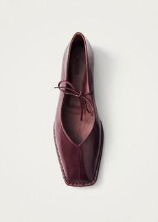 Sway Burgundy Leather Ballet Flats via Alohas