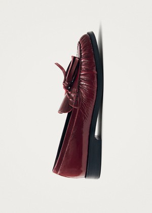 Marietta Onix Burgundy Leather Loafers from Alohas