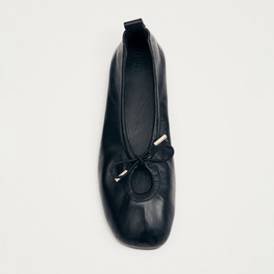 Rosalind Black Leather Ballet Flats from Alohas