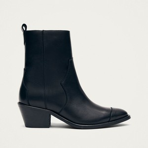 Austin Black Leather Ankle Boots from Alohas