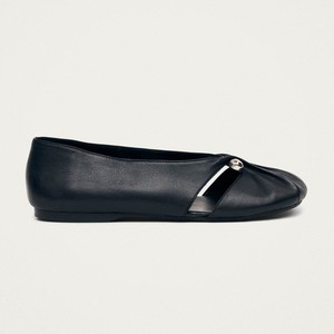 Ravena Black Leather Ballet Flats from Alohas