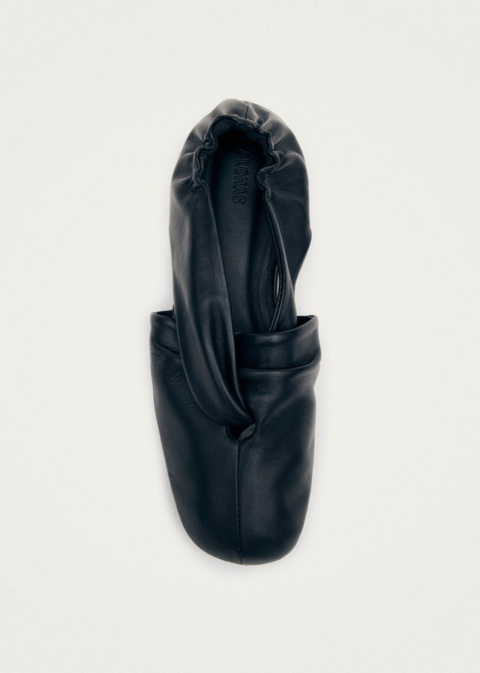 Alaula Black Leather Ballet Flats from Alohas