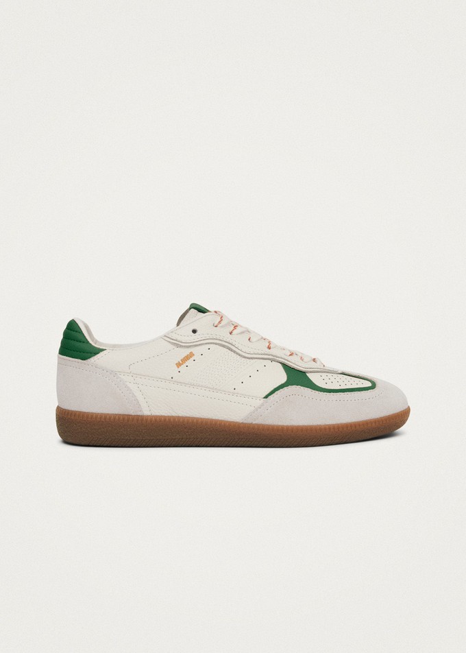 Tb.490 Rife Grain White Grass Green Leather Sneakers from Alohas