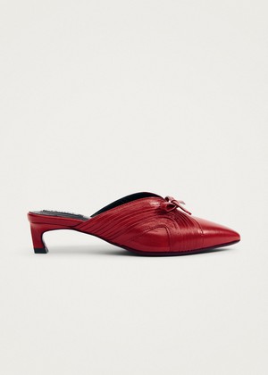 Gayle Red Leather Mules from Alohas