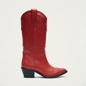 Liberty Red Leather Boots from Alohas