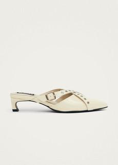 Zyra Onix Cream Leather Mules via Alohas