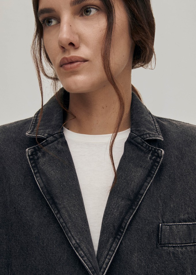 Sandra Black Denim Jacket from Alohas