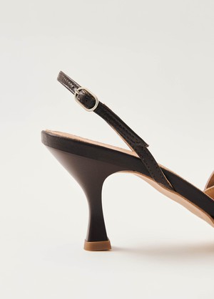 Joelle Brown Leather Pumps from Alohas