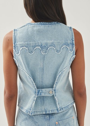 Manuela Light Blue Denim Vest from Alohas