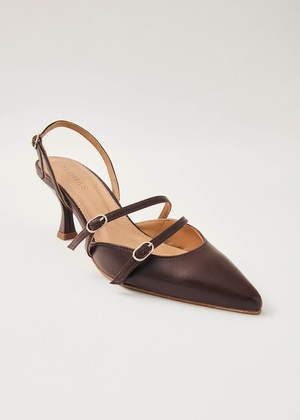 Joelle Brown Leather Pumps from Alohas