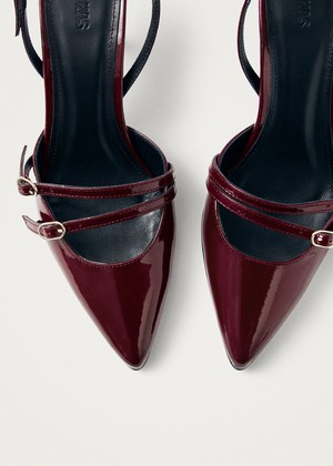 Joelle Onix Burgundy Leather Pumps from Alohas