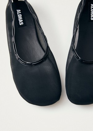 Gill Mesh Black Ballet Flats from Alohas