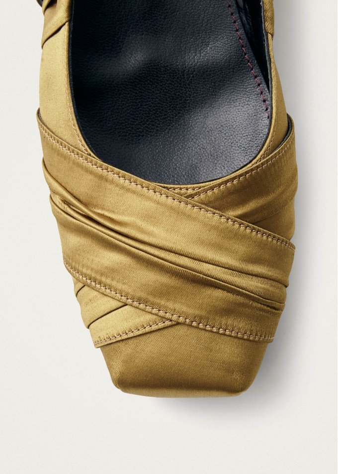 Volant Silky Dark Gold Ballet Flats from Alohas