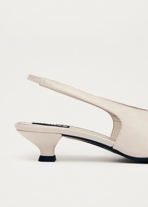 Eros Cream Leather Pumps from Alohas