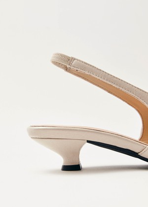 Eros Cream Leather Pumps from Alohas