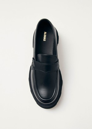 Trailblazer Black Leather Loafers from Alohas